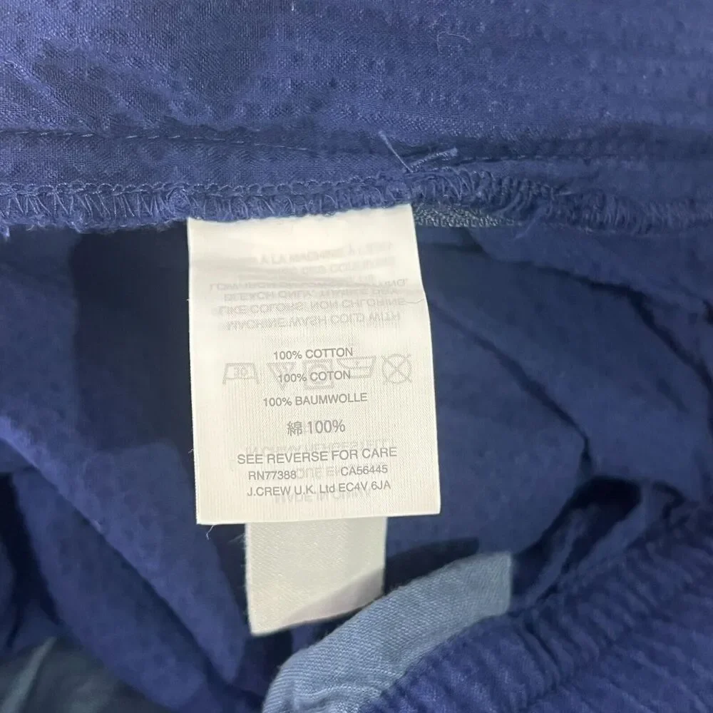 J Crew Navy Drawstring Jogger Pants Men's 35 x 32 Relaxed Fit Casual Style